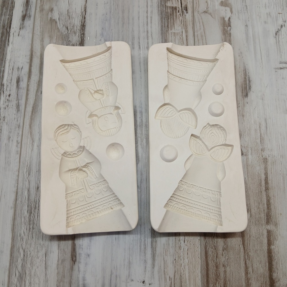 Vintage 1967 Duncan Ceramic Mold 962A Choir Singers Angels 3.5 Inch Figures